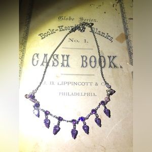 Purple Rhinestone Necklace